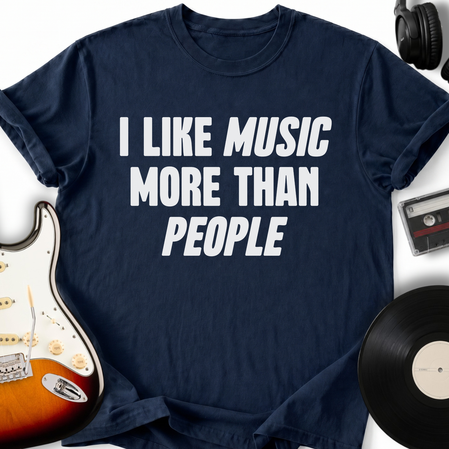 I Like Music More Than People T-Shirt