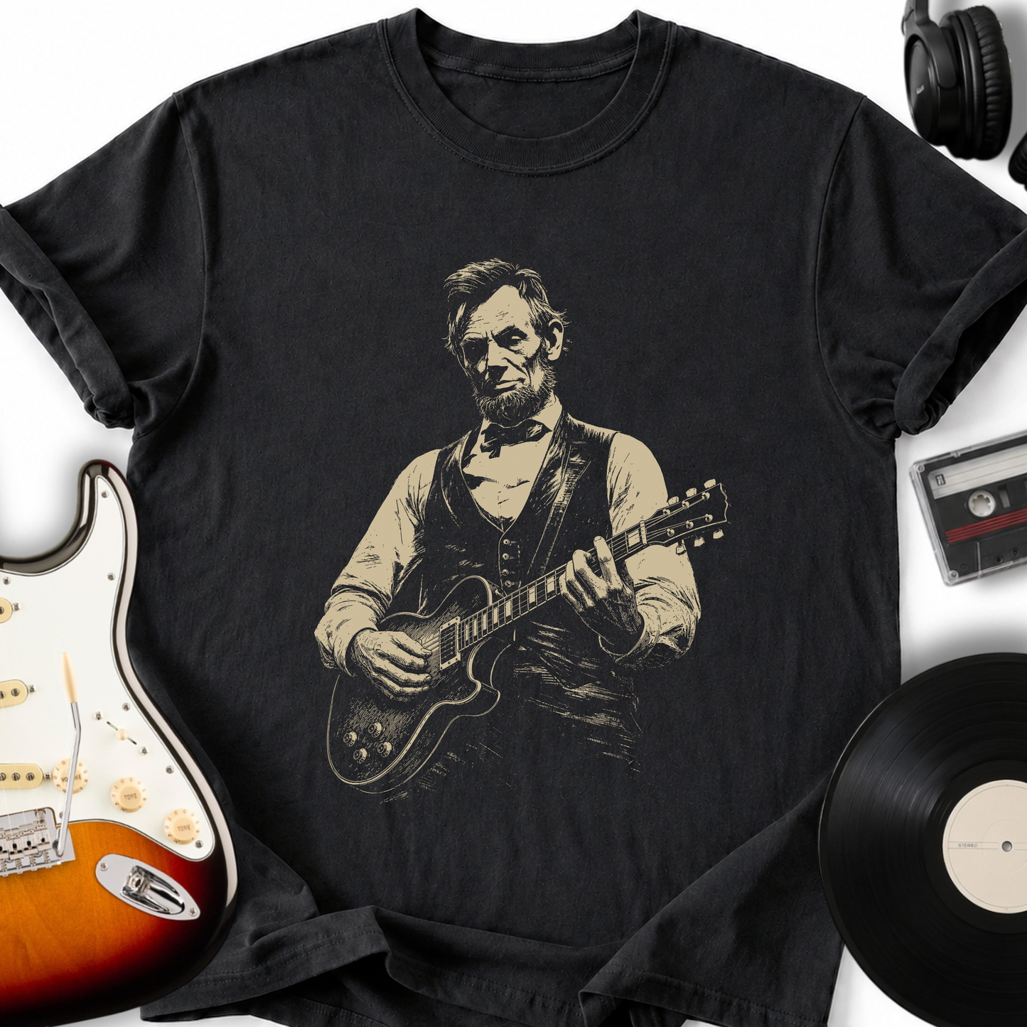 Abraham Lincoln Guitar T-Shirt