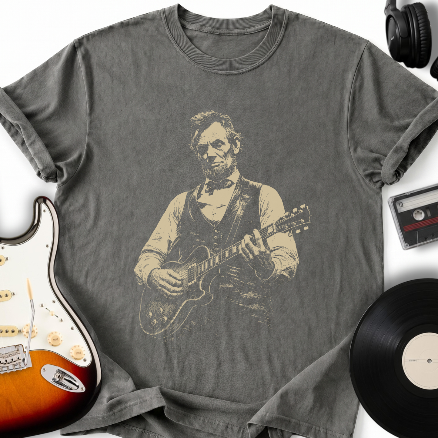 Abraham Lincoln Guitar T-Shirt