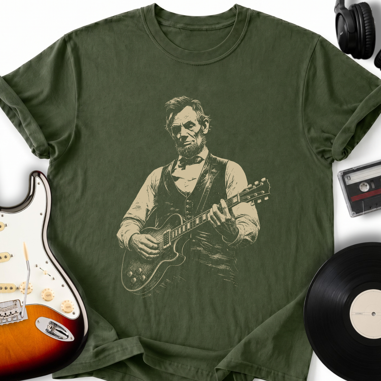 Abraham Lincoln Guitar T-Shirt