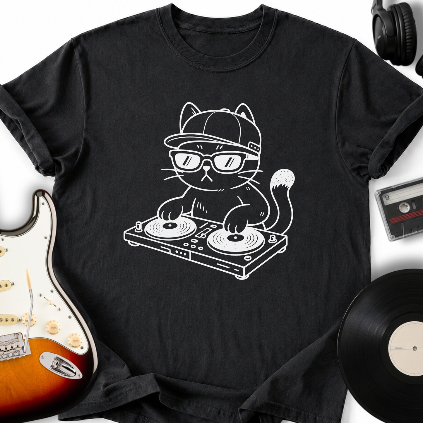 Cat Dj T-Shirt