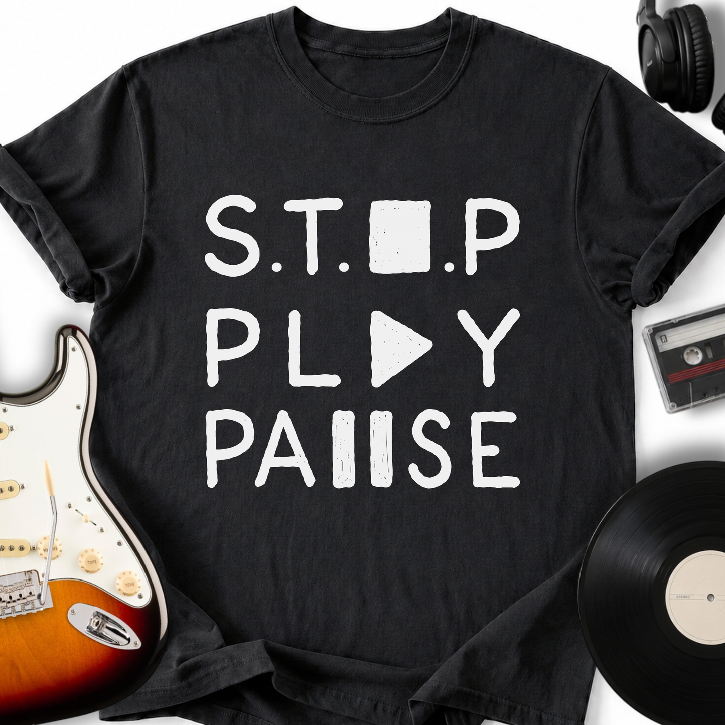 Stop Play Pause T-Shirt