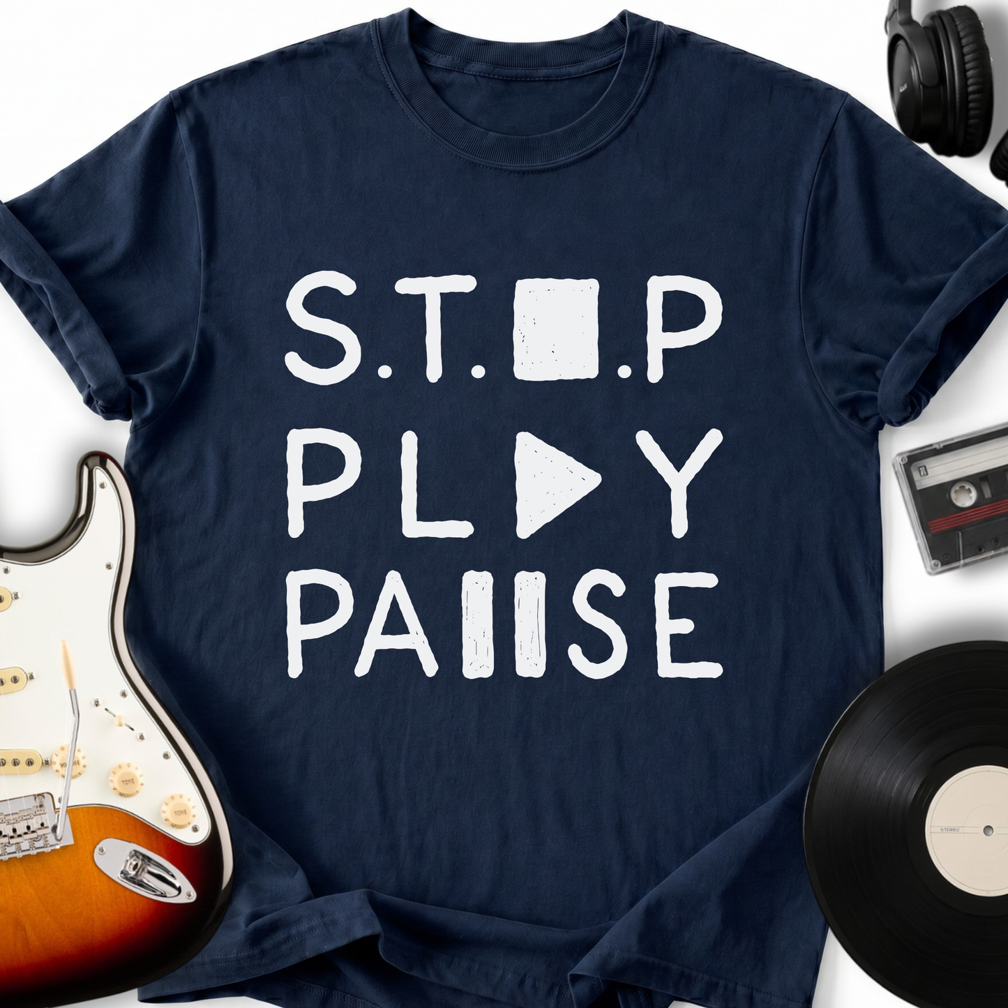 Stop Play Pause T-Shirt