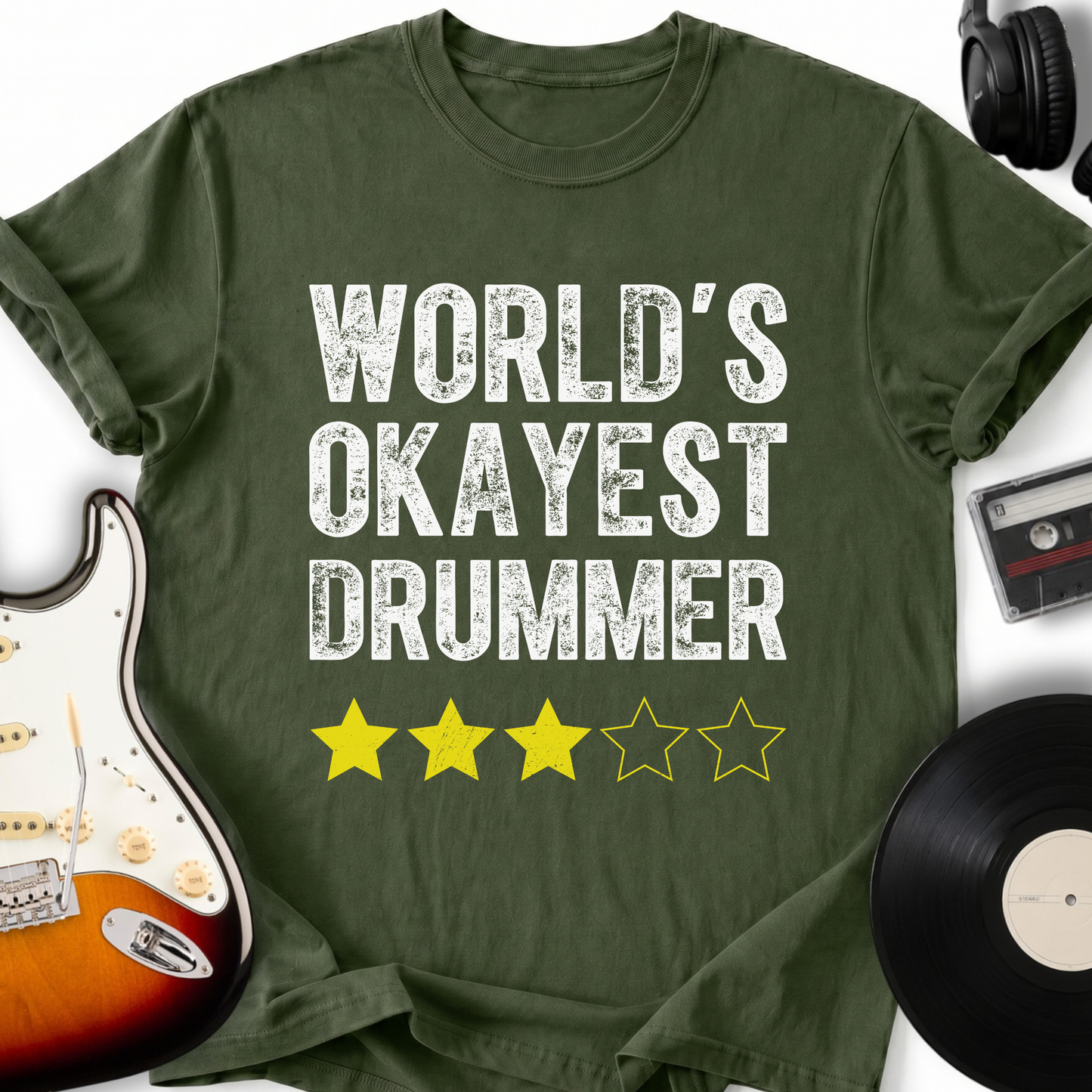 World's Okayest Drummer T-Shirt